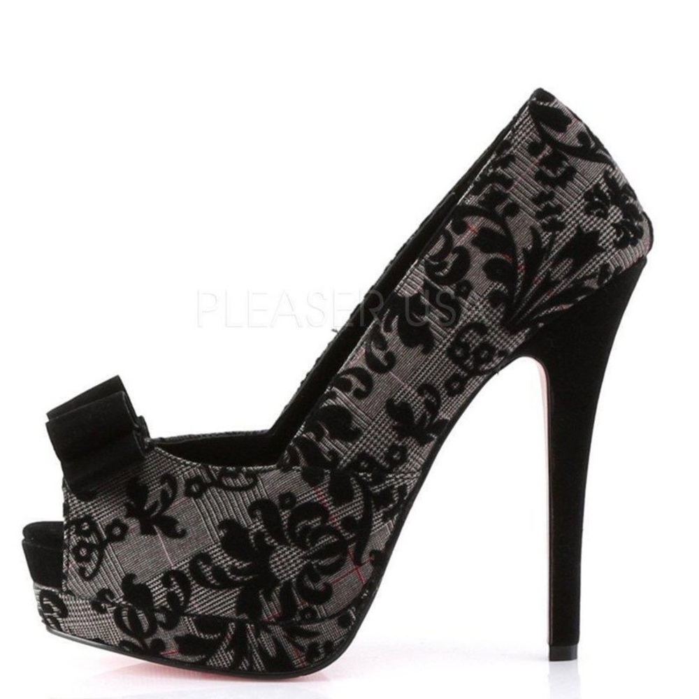 Tweed Fabric Heels - Picture 3 of 3